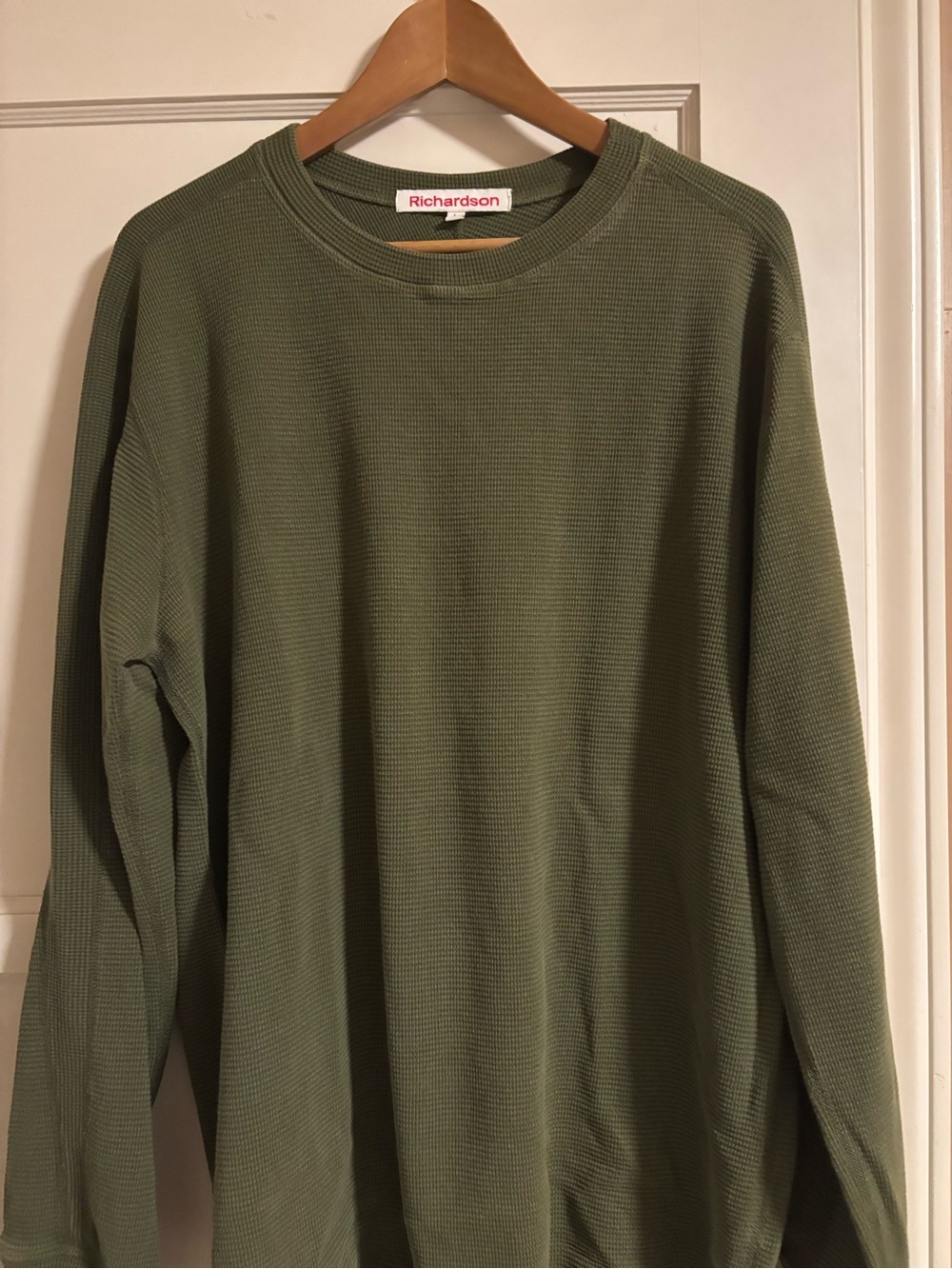 Richardson Men's Waffle-Knit Thermal Long Tee L